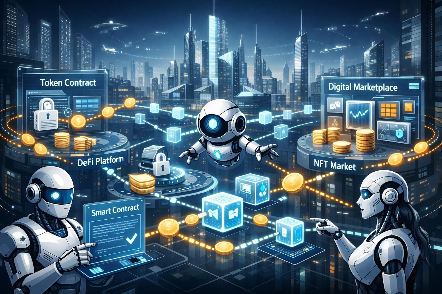 entdecken sie die entstehung von ai-ökonomien auf der blockchain und wie künstliche intelligenz die zukunft dezentraler wirtschaftssysteme gestaltet.